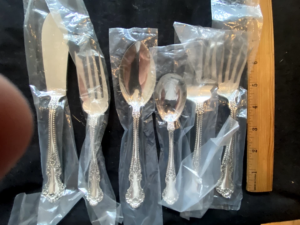 JUEGO DE 6 SERVIDORES CAMBRIDGE BY GORHAM STERLING TODOS SIN MONOGRAMA GRAN FORMA Foto 4 de 4