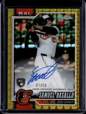 2026 Topps Chrome Samuel Basallo Rookie Auto Gold Geometric Refractor RC #/50