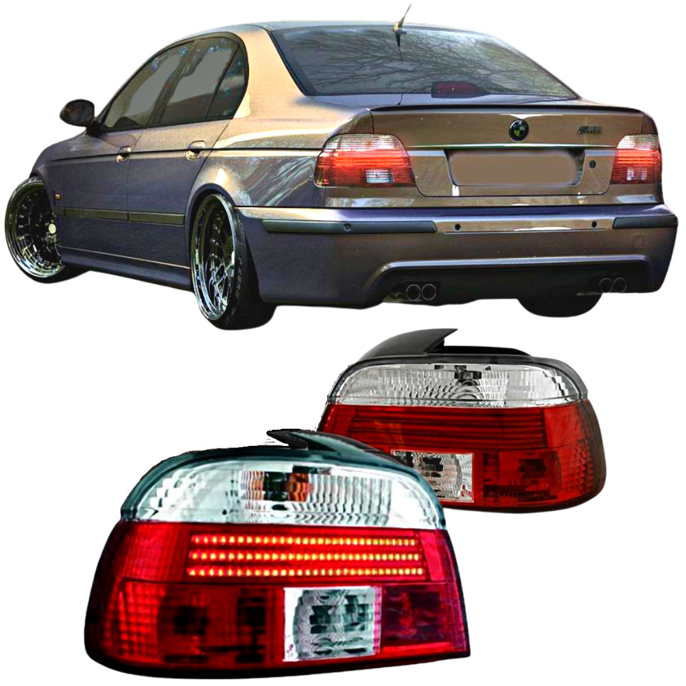 Feux arrières LED cristal pour BMW Série 5 E39 Berline 1995-2000