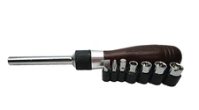 Menards Ratcheting Drive Set Wooden Handled 4 Sockets 2 Bits Socket Adapter