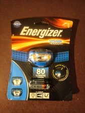 Energizer Headlamps, Vision Headlight, 80 Lumen, Blue. New 