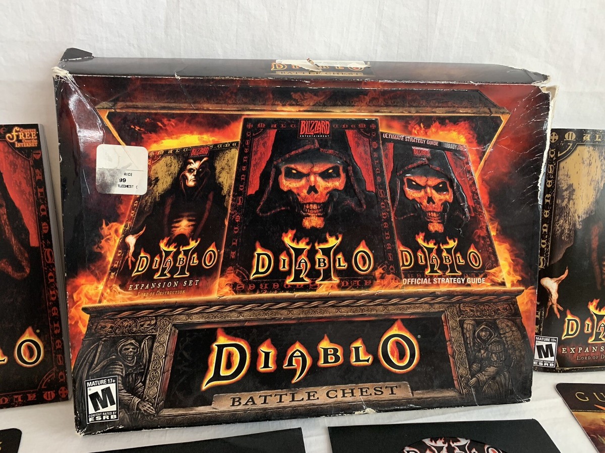 Diablo Battle Chest (PC, 2001) Rated Mature Incomplete Diablo 2