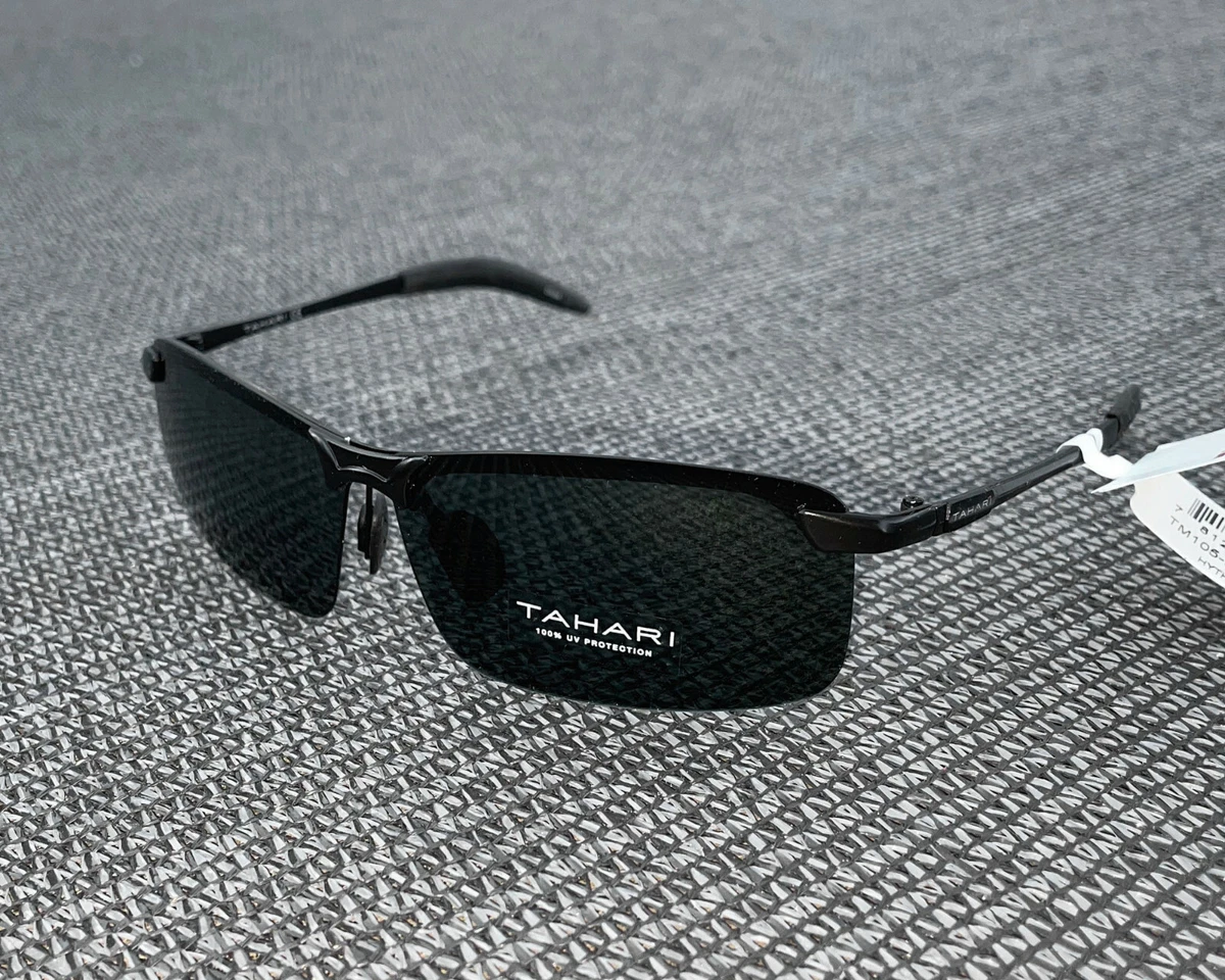 Tahari Sunglasses Black Rimless frame Green Lens TM105 Men Women Glasses