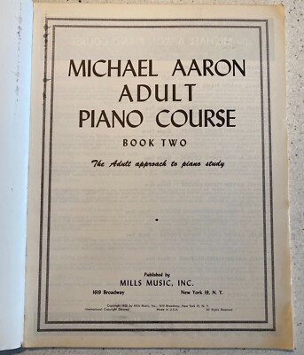 Aaron, Michael - Adult Piano Course Book Two - Coop Vincent D'Indy