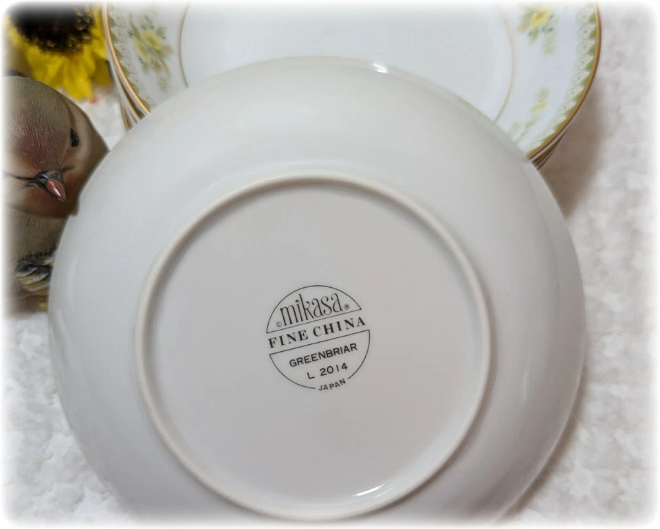 Tigela de molho de sobremesa de frutas Mikasa Fine China Greenbriar L2014 Japão 6 peças 1978-1985 - Imagem 3 de 4