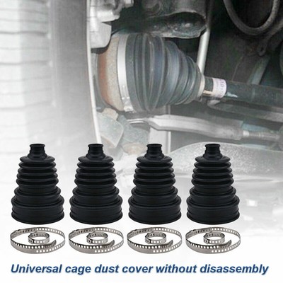 4-Pack Universal CV Joint Boot Kit - Drive Shaft Constant Velocity Dust Cover Set