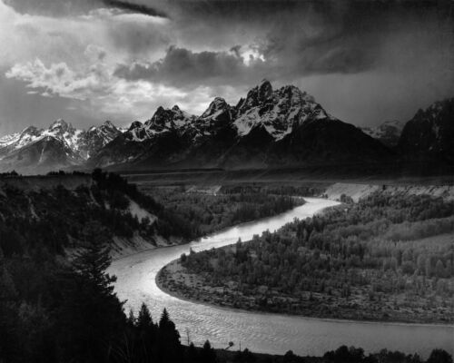 Ansel Adams, The Tetons , Snake River, Wall Art, Tetons and Snake River Print - Afbeelding 1 van 10