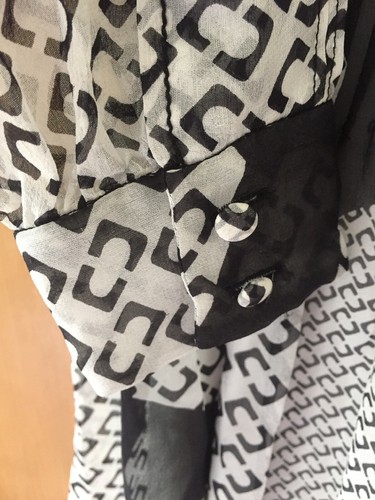 NWOT Diane Von Furstenberg Tawney Logo Chain Link Chiffon Dress Size 0 $445 - Picture 7 of 12