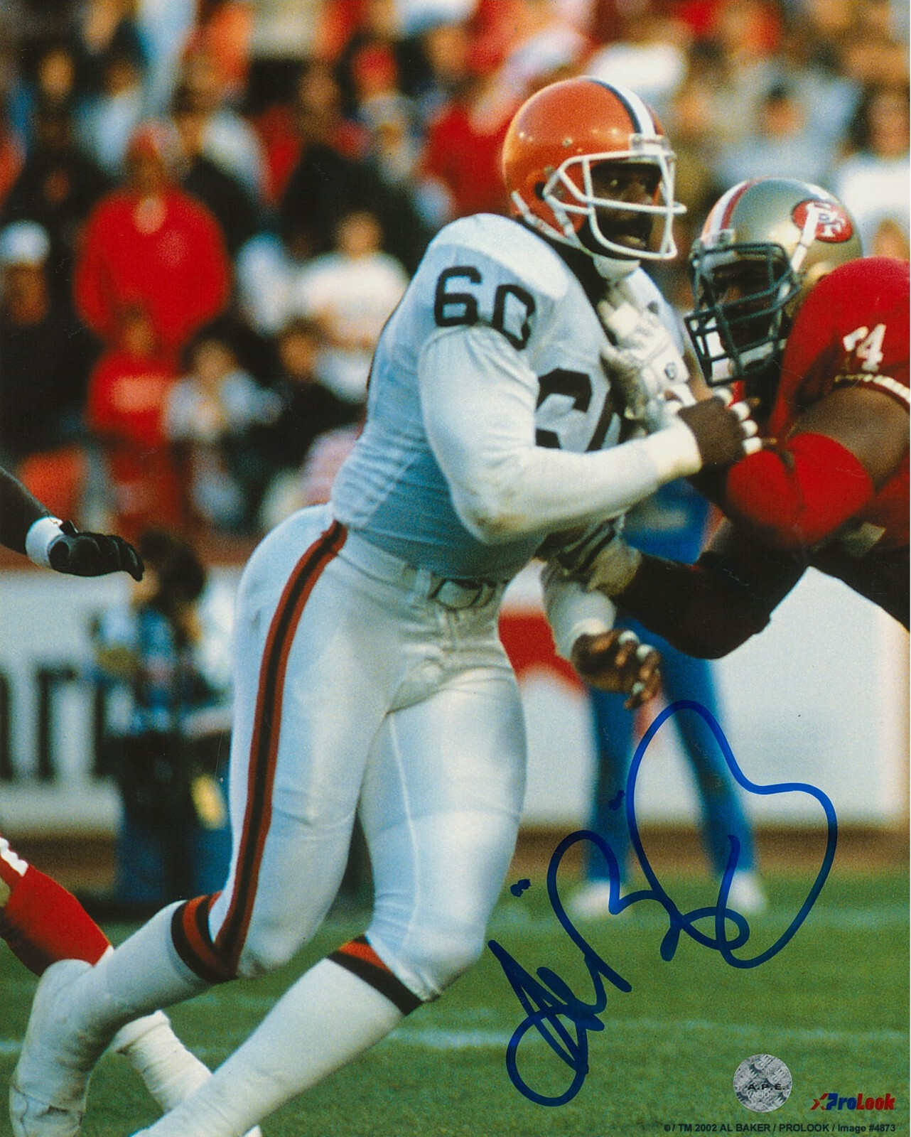 Al "Bubba" Baker Cleveland Browns Signed 8x10 Photo APE COA - Picture 1 of 2