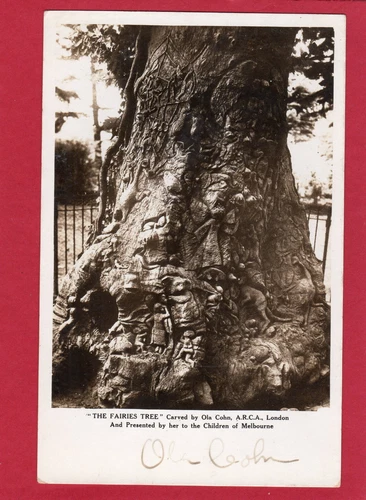 Ola Cohn Signed Autograph the Fairies Tree Fitzroy Gardens Melbourne RP pc AS110
