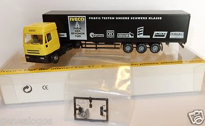 WIKING HO 1/87 CAMION IVECO EUROSTAR SEMI REMORQUE TOUR DER OFFENEN TUR 97 BOX2 - Photo 1/3