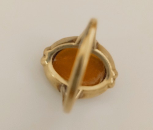 14K Y/GOLD KAMEE RING ART DECO GR. 7-3/4 - Bild 6 von 6