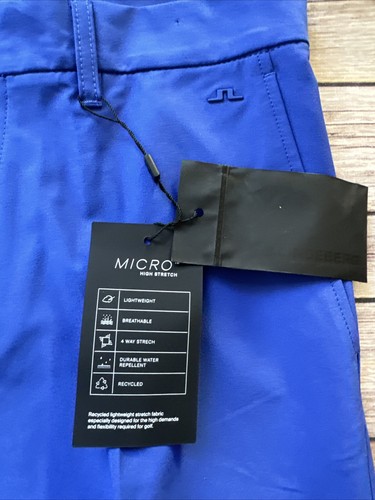 J. Lindeberg Men’s Ellot Logo Golf Pants Blue 32x34 Golf Pants NEW NWT - Picture 3 of 10