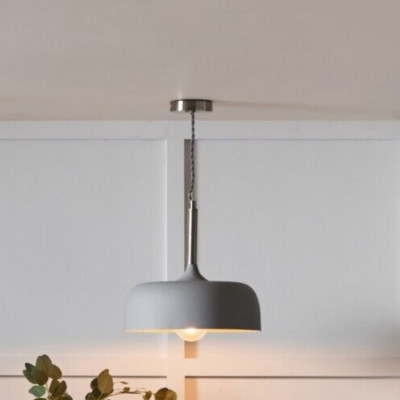 Moderne graue Kuppel Pendelleuchte Decken Leuchte minimalistisch Retro Cafe Küche Beleuchtung