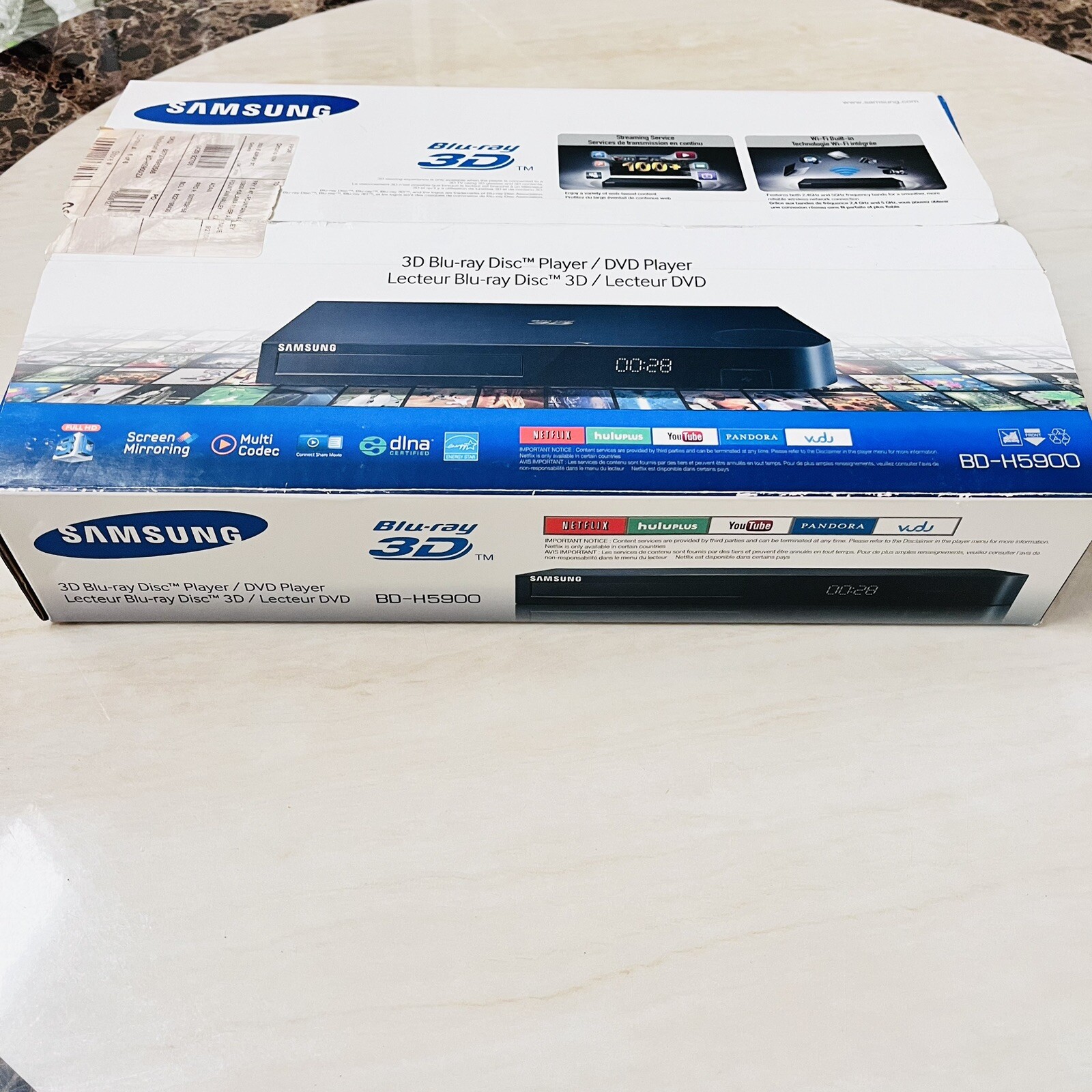 Samsung Bluray 3D DVD Disc Player BDH5900 Sealed eBay