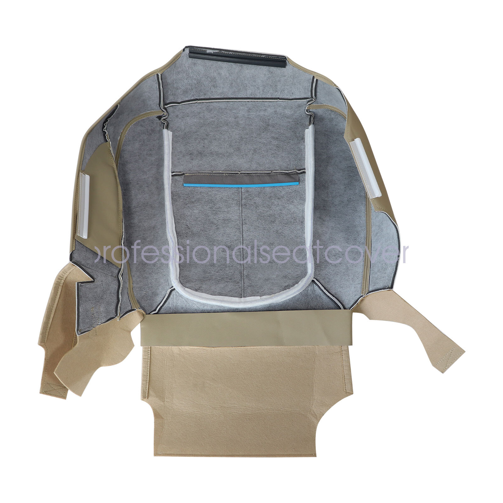 Driver & Passenger PERFORATED Leather SEAT COVER Tan For 09-14 Ford F150 Lariat