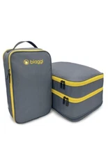 Biaggi Double Deck Compression Cube  Expandable + Shoe Cube Travel Organizer NEW