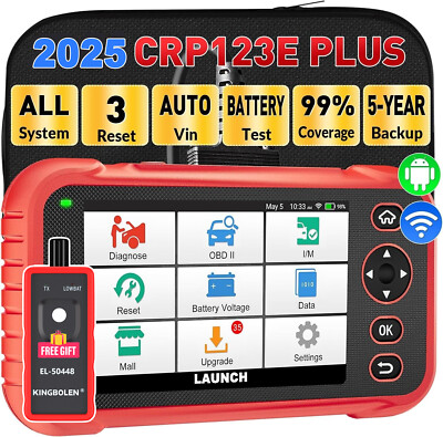 LAUNCH CRP123E PLUS OBD Scanner Code Reader Check Engine ABS SRS Diagnostic Tool