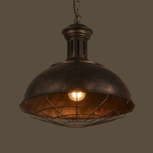 Rustic Chandelier Industrial Metal Cage Pendant Light Ceiling