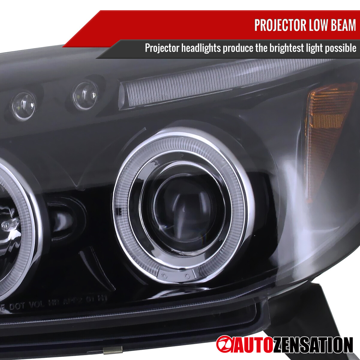 Fit 2003 2004 2005 Toyota 4Runner LED Halo Projector Headlights Lamp