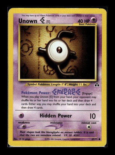 Unown Pokémon Cards - Pick Your Card - US Seller - Free Shipping - Picture 10 of 17