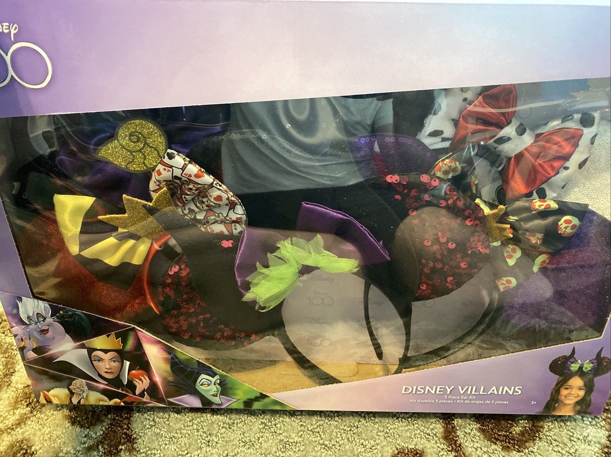 Disney Mouse Ears VILLAINS Headband 5 Pk Ursula Queen Maleficent Cruella Disney 100 Mouse Ears VILLAINS Headband 5 Pk | Mercari main image 2