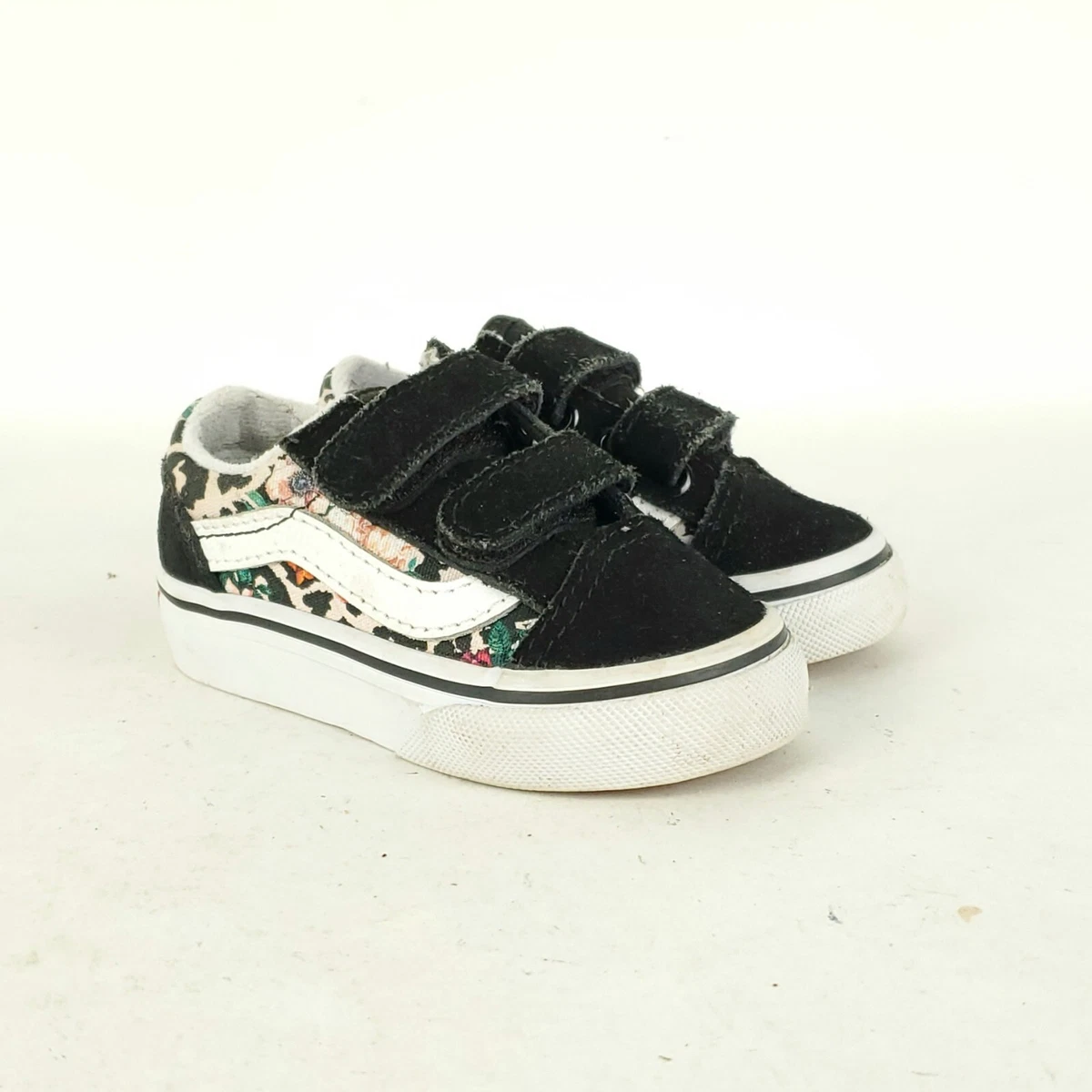 Doorbraak uitblinken stil Vans Old Skool Sneakers Shoes Toddler Child Girls Sz 4 Hook Loop Leopard  Floral | eBay