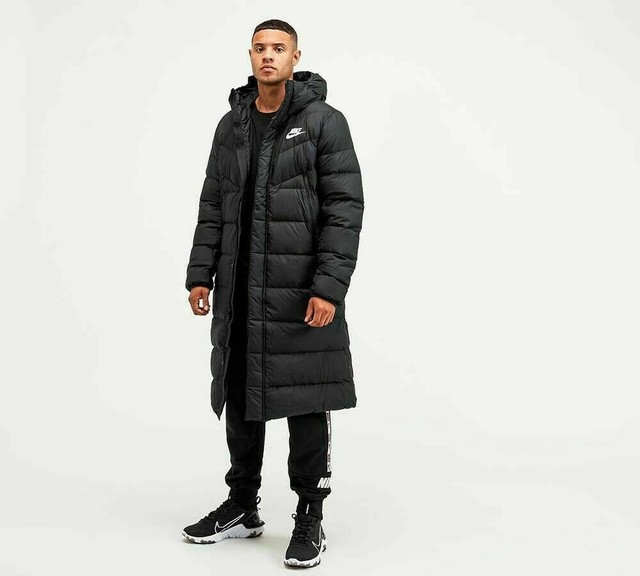 black nike parka coat
