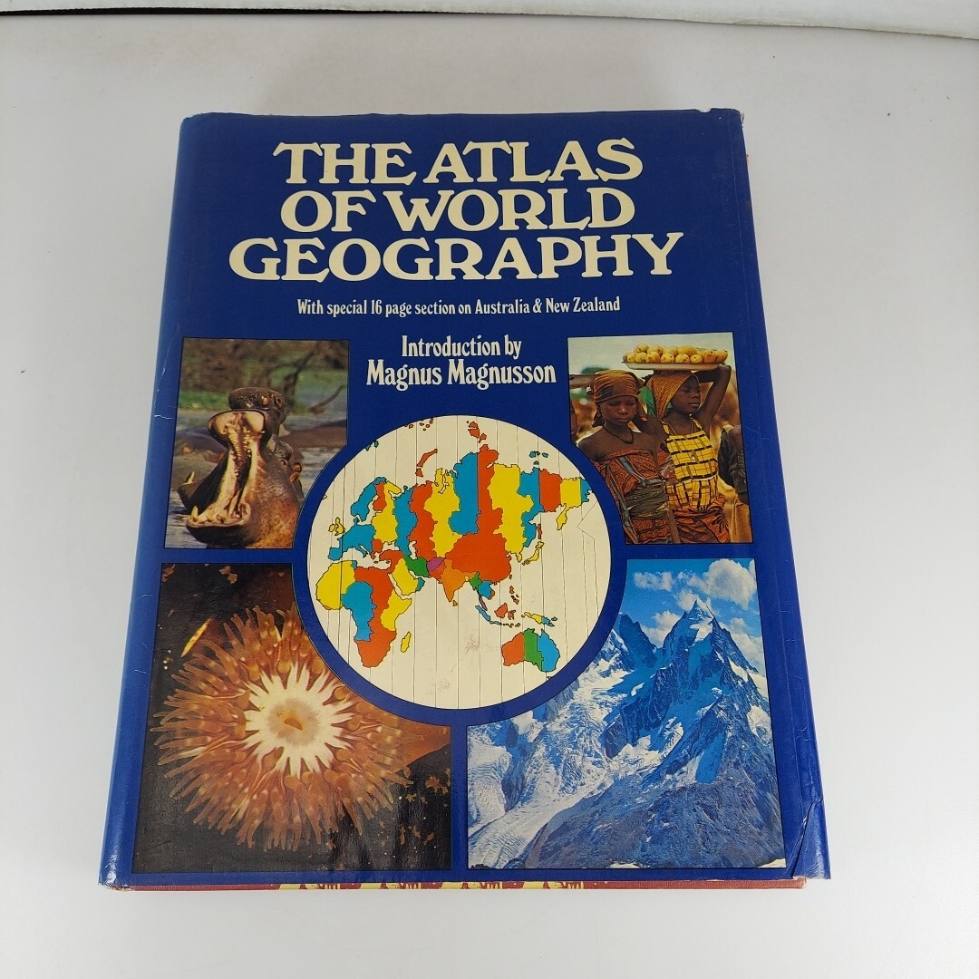 洋書　MERGUS wels Atlas 1 ナマズ The Atlas Of World Geography Introduction By Magnus Magnusson 1977