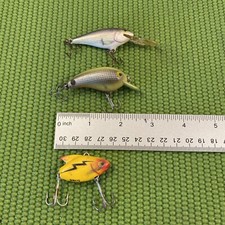 Lot Of 3 Heddon Sonic, Rapala Deep Runner 5, & Cordell Fishing Lures Vintage