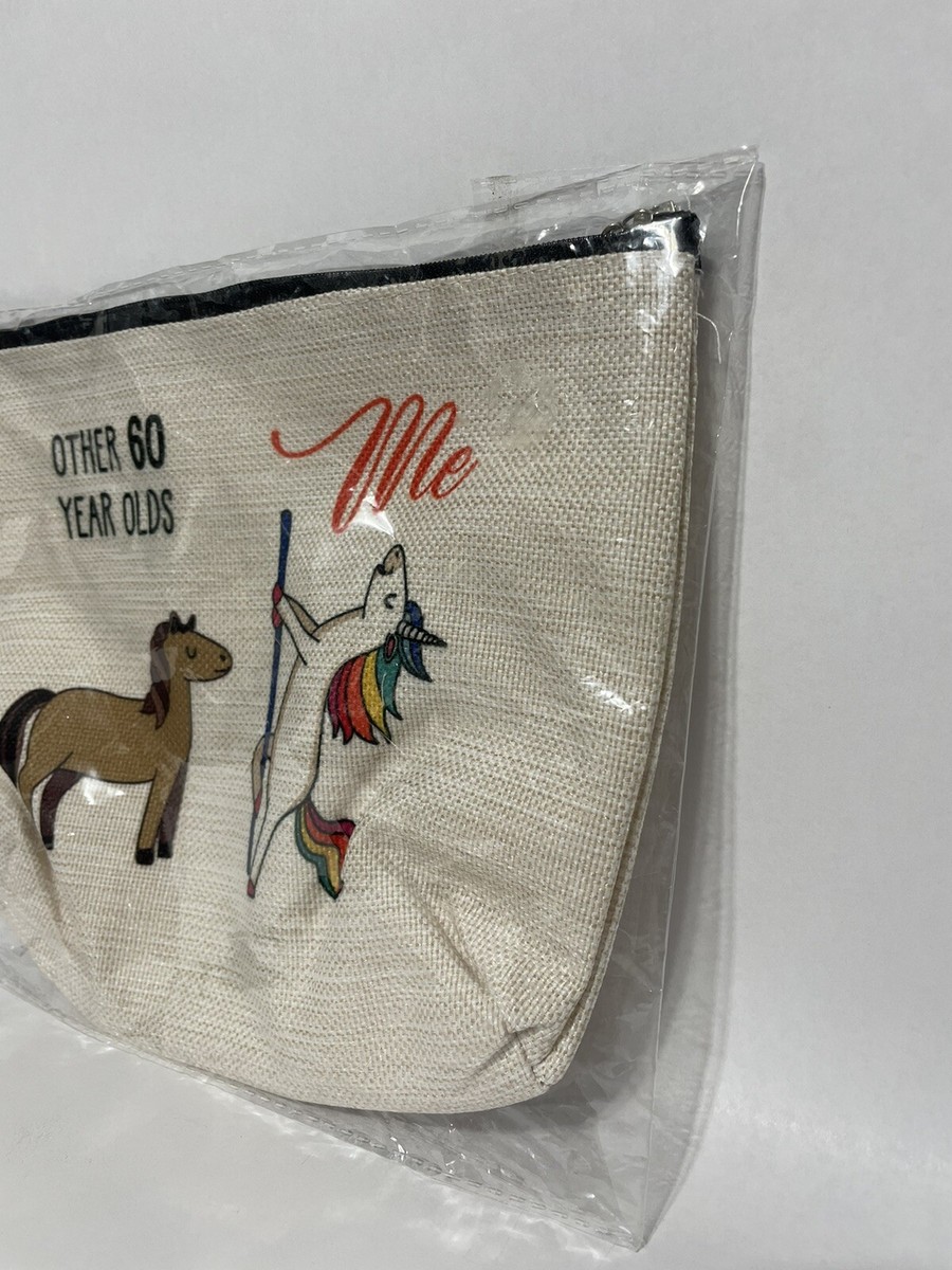 Lustige Make-up-Tasche Zum 60. Geburtstag Mit Spruch "Andere 60 Jahre Alte Pferde, Me Unicorn" – Geschenk Für Frauen