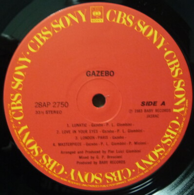 GAZEBO - SAME CBS/SONY 28AP 2750 JAPAN LP w/OBI SHRINK HYPE