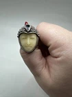 Vintage Sterling Silver Sajen Goddess Carved Princess Size 6 Ring