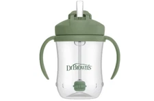 Baby Training Straw Cup Easy Grip Spill Proof Toddler Learn Drinking Sliding Lid