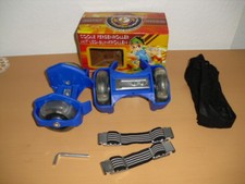 LED Fersenroller - 1 Paar blau -  Heel Rollers Funroller mit Tasche + Werkzeug