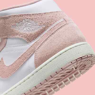 Nike Air Jordan 1 Mid Shoes 'Pink Suede' FN5215-161 Men's Sizes