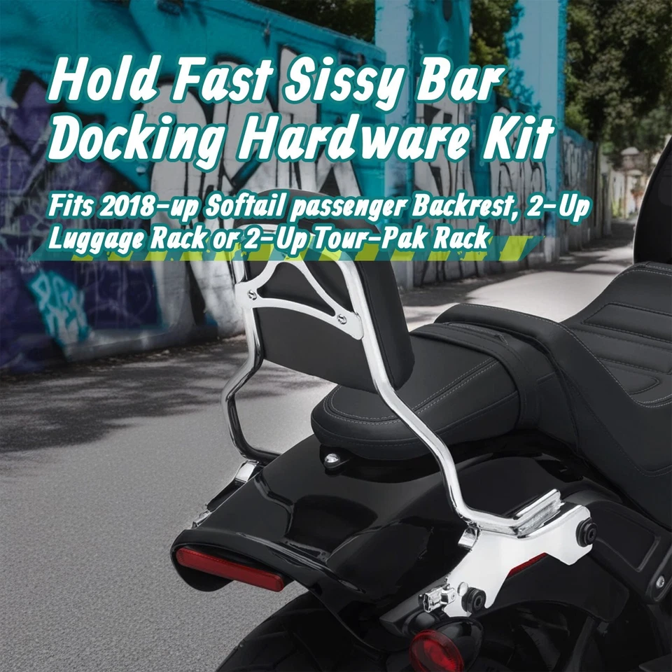 For Harley Sissy Bar Docking Hardware for Fat Boy Low Rider Street Bob 2018-up - Image 2 of 4