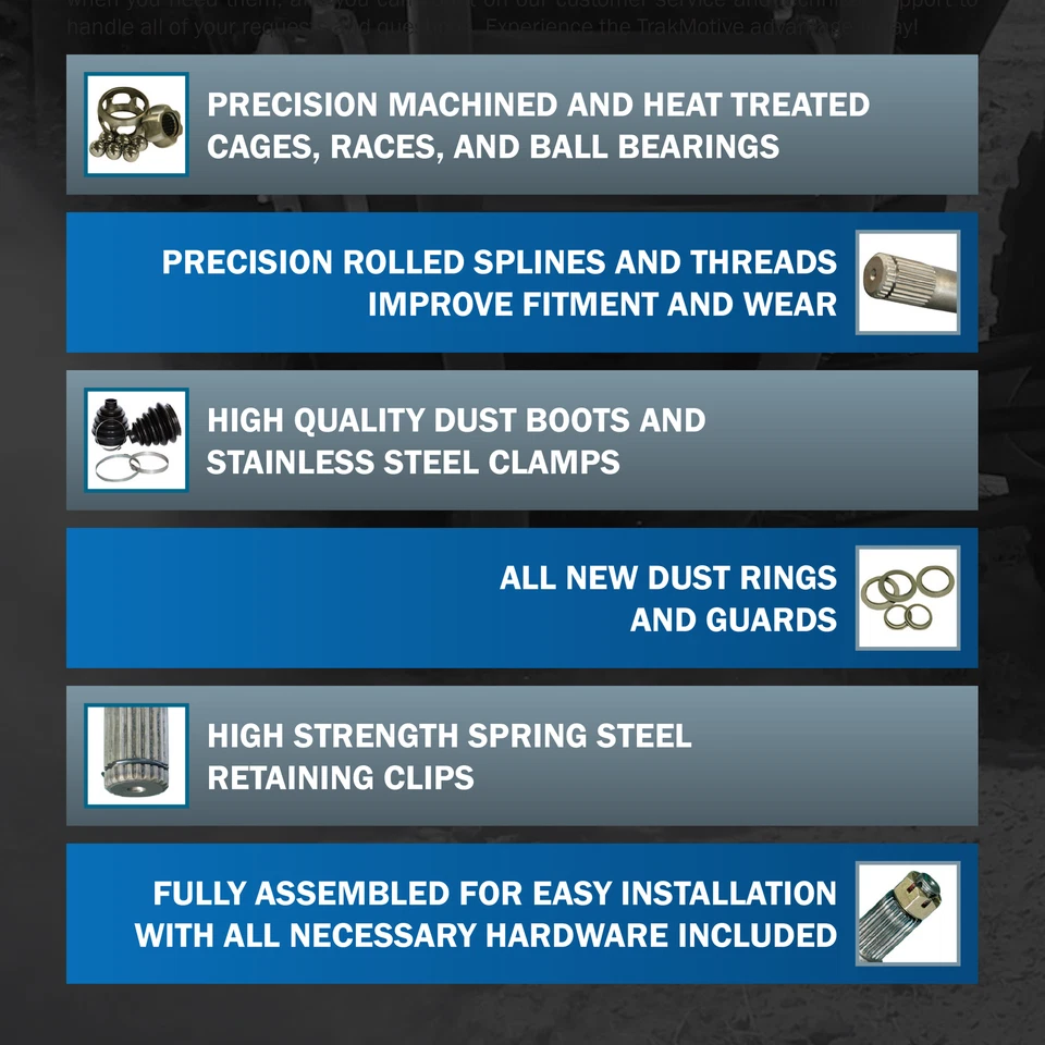 2011-2012 ARCTIC CAT  450 EFI CR 4x4 COMPLETE AXLES - REAR SET Foto 3 de 4