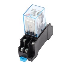 AC 110/120V Coil Voltage 8 Pin DPDT Electromagnetic Power Relay Socket Base