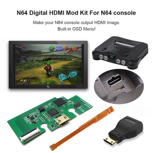 Complete Kit N64 Digital HDMI-Compatible Kit For N64 Game Console - Picture 3 of 21