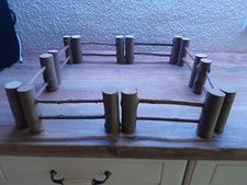 Spielzeug zaun / 10cm hoch Holz/Ostheimer/Tierpark/Zoo (Packung =6Stk)