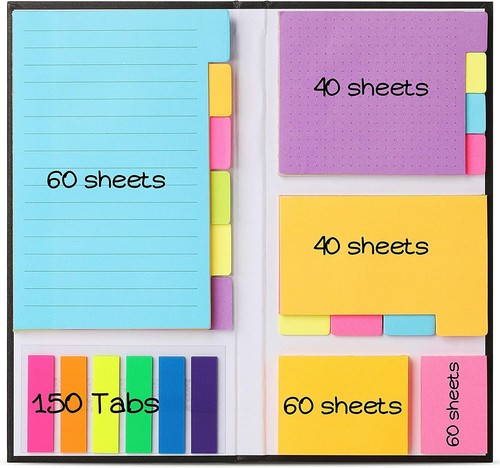 - Sticky Notes Set, Sticky Notes Tabs, 410 Pack, Divider Sticky Notes, School Su - Picture 2 of 5
