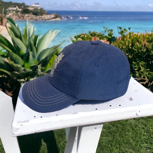 Tommy Bahama Baseball Hat Cotton Linen Adjustable Blue with Pineapple Logo OS - Picture 4 of 18