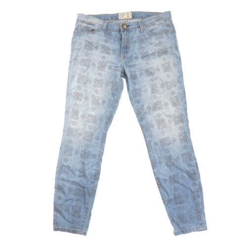 Jeans skinny Current/Elliot The Stiletto donna 30 denim blu paisley made in USA - Foto 1 di 10