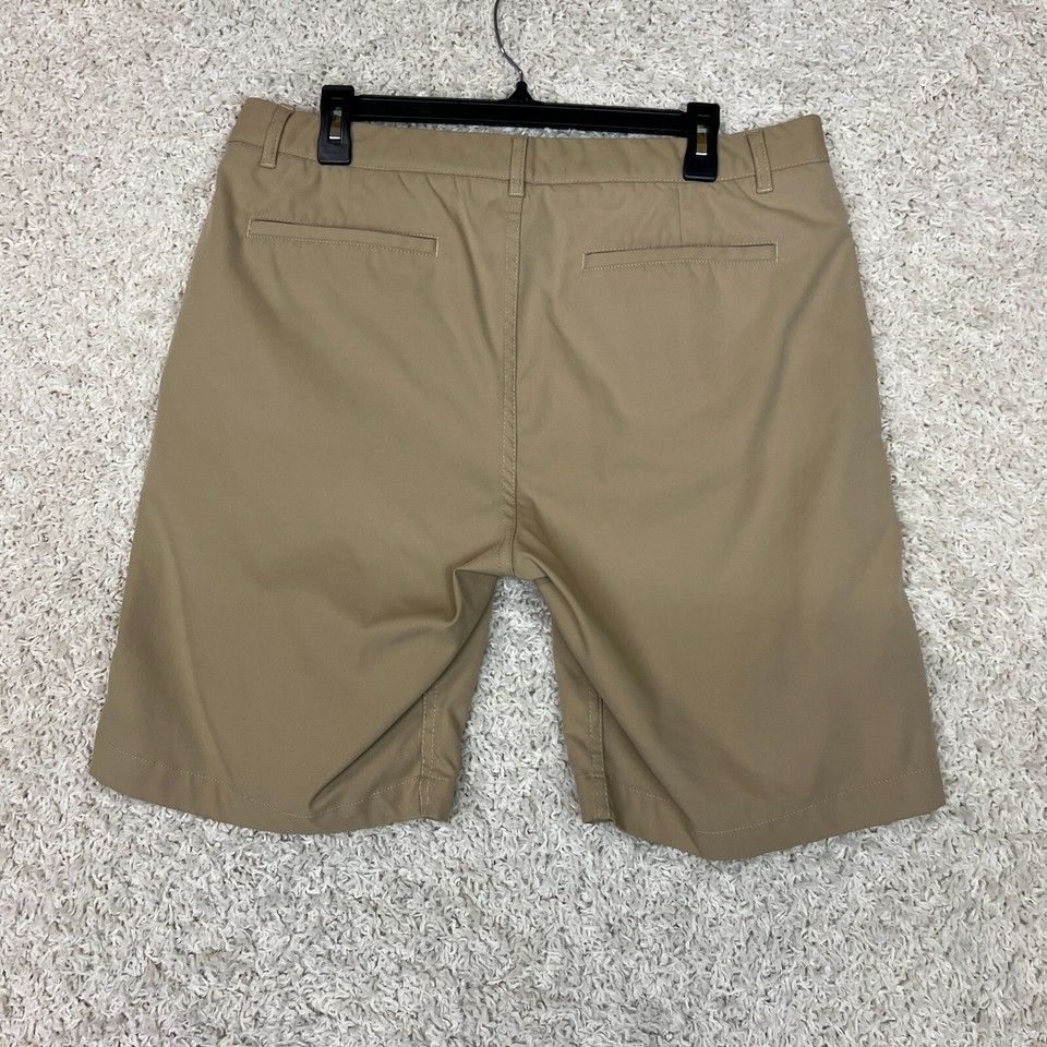 MAIDE x Bonobos Golf Shorts Mens 36 Beige 10" Inseam Stretch Active