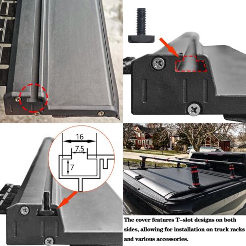 5Ft Retractable Truck Bed Tonneau Cover Bed Accessories For 20-25 Jeep-Gladiator - Picture 5 of 21