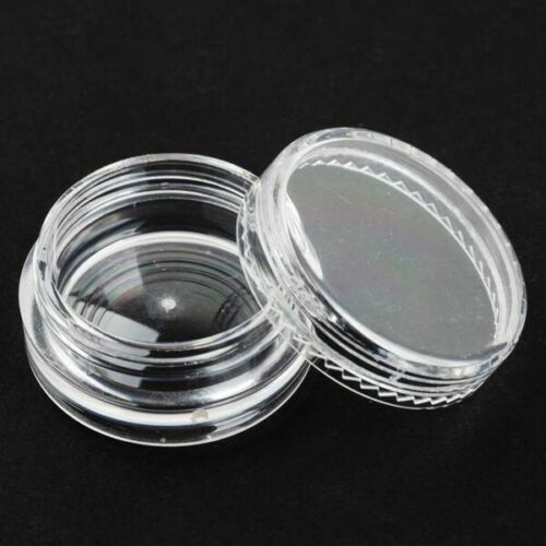 Clear Plastic Jewelry Storage Box With 12 Small Round Cylindrical Containers New - Picture 2 of 8