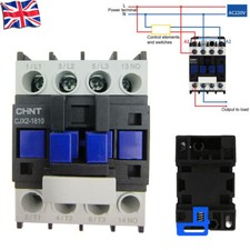 AC 220V Contactor AC Coil 32A (Ith) 3-Phase 1NO Motor Starter Relay CJX2-1810 UK