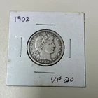 1902 Barber Quarter 25C US Coin Circulated Uncertified