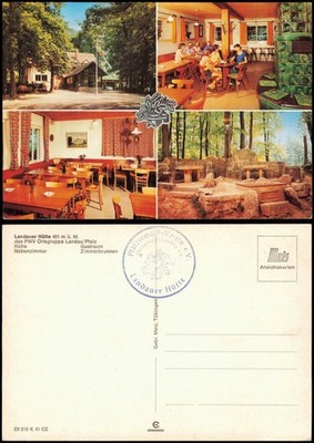 Landau in der Pfalz multi-picture map Landauer Hütte PWV local group 1980